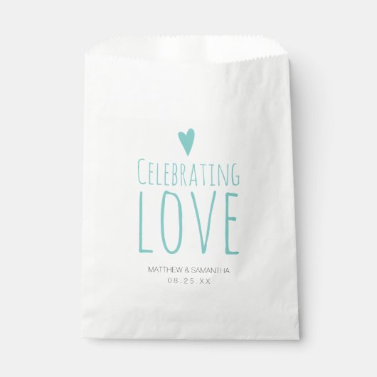 Liebe Hochzeit Candy Bar Buffet Geschenktütchen (Vorderseite)