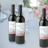 Liebe - Hochzeit der Wasserfarben Weinetikett