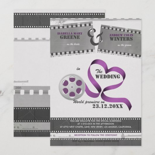 Liebe Hochzeit Einladung (Vorne/Hinten)