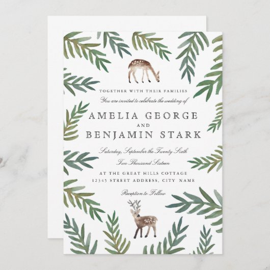 Liebe Hochzeit Einladung (Vorne/Hinten)