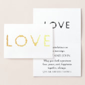 Liebe Hochzeit Gratulationen Gold Folienkarte (Anzeige)