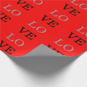 Liebe-Hochzeit mit grauem Hintergrund Geschenkpapier (Ecke)