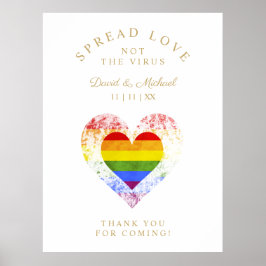 Liebe-Hochzeit mit LGBT Poster