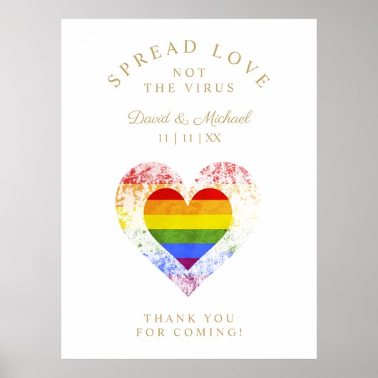 Liebe-Hochzeit mit LGBT Poster (Vorne)