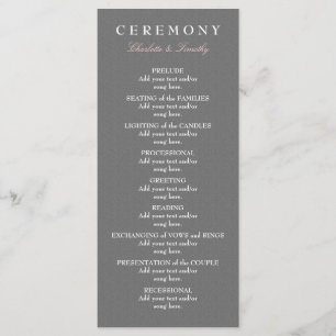 Liebe & Hochzeit - Modernes Hochzeitsprogramm Programm