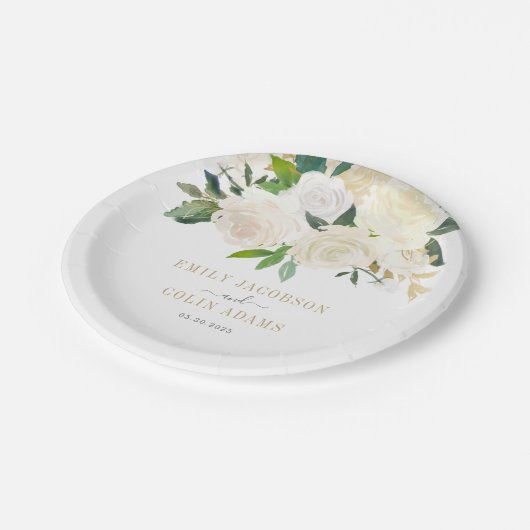 Liebe Hochzeit- oder Brautparty-Teller Pappteller (Schrägansicht)