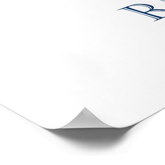 Liebe Hochzeit oder Jubiläumszeichen, nautischer S Poster (Ecke)