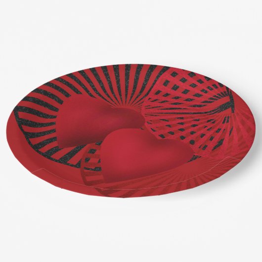 Liebe, Hochzeit Pappteller (Schrägansicht)