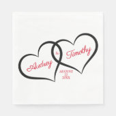 Liebe Hochzeit Personalisiert Serviette (Vorderseite)