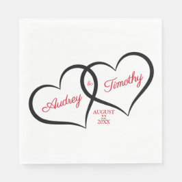 Liebe Hochzeit Personalisiert Serviette