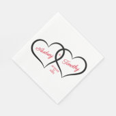 Liebe Hochzeit Personalisiert Serviette (Ecke)