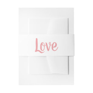 Liebe Hochzeit Rosa Und Weiß Minimalistische Party Einladungsbanderole