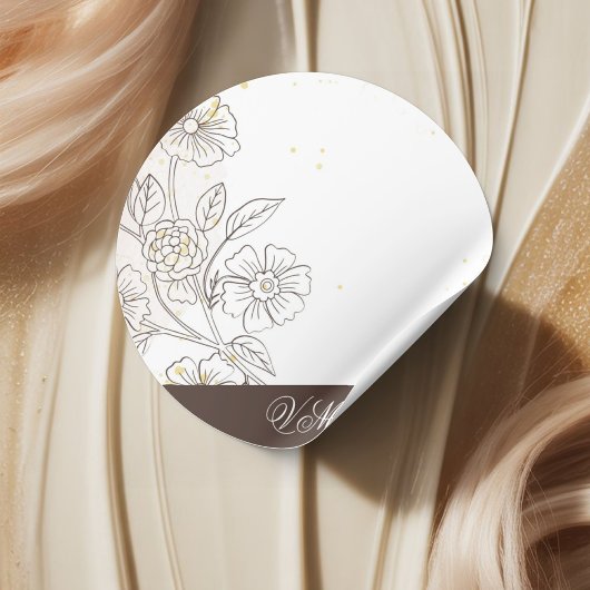 Liebe-Hochzeit Runder Aufkleber