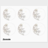 Liebe-Hochzeit Runder Aufkleber (Blatt)