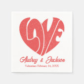 Liebe Hochzeit Serviette (Vorderseite)