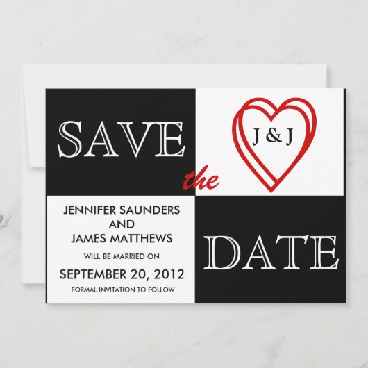 LIEBE Hochzeit Sichern Sie die Datumsanzeige an de Save The Date (Vorderseite)