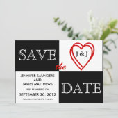 LIEBE Hochzeit Sichern Sie die Datumsanzeige an de Save The Date (Stehend Vorderseite)