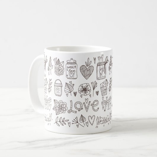 Liebe Hochzeit Tasse (Vorderseite Links)