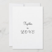 Liebe Hochzeit von hellrosa Rose Einladung (Rückseite)