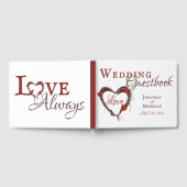 Liebe Hochzeit von Red Tulips und Herzkranz Gästebuch (Voll)