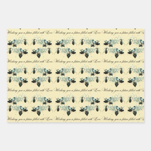 Liebe Hochzeit wünschen Geschenkpapier Set (Vorderseite 2)