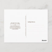 Liebe Hochzeiten & DANKE Rustikale Holzsaitenleuch Postkarte (Rückseite)