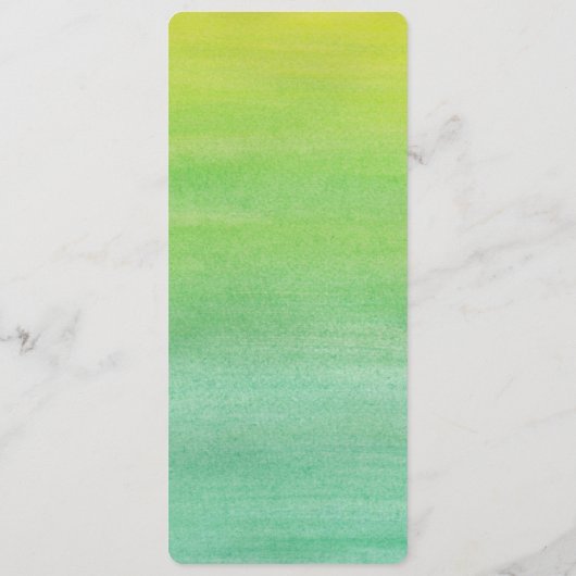 Liebe-Hochzeitmenü / Limoner Smaragd Menükarte (Rückseite)