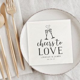 Liebe Hochzeitscocktail Serviette