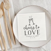 Liebe Hochzeitscocktail Serviette