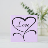 Liebe Hochzeitseinladung Einladung (Stehend Vorderseite)