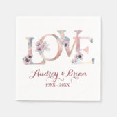 Liebe Hochzeitsempfang Serviette (Vorderseite)