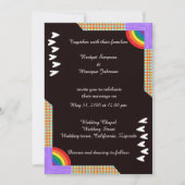 Liebe Hochzeitsfeiern in schwarzer Eleganz Einladung (Vorderseite)