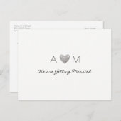 Liebe Hochzeitskarte für Save the Date Einladung (Vorne/Hinten)