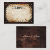 LIEBE Hochzeitskarten BLANK Vordere Namen hinten Platzkarte (Vorne/Hinten)