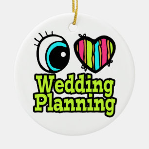 Liebe Hochzeitsplanung für das Augenherz Keramikornament
