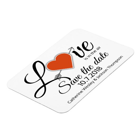 Liebe Hochzeitssache speichern Magnet (Linke Seite)