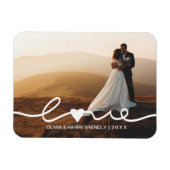 Liebe Hochzeitsschrift | Hochzeitsgeschenk für Fot Magnet (Horizontal)