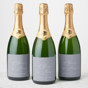Liebe Hochzeitssekt-Flaschenetikett Schaumweinetikett