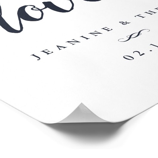 Liebe-Hochzeitssymbol Poster (Ecke)