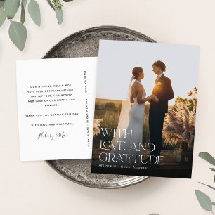 Liebe   Hochzeitsszenario Foto Vielen Dank Postkarte