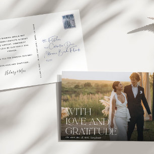 Liebe   Hochzeitsszenario Foto Vielen Dank Postkarte
