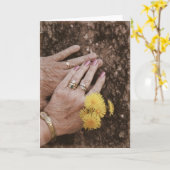 Liebe, Hochzeitstag - Blanke Grußkarte Karte (Gelbe Blume)