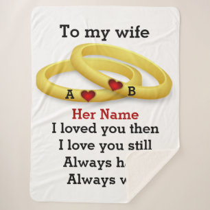 Liebe-Hochzeitstag-Monogramm Sherpadecke