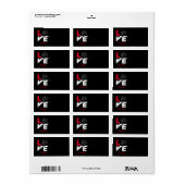 Liebe Hockey Adressaufkleber (Vorne)