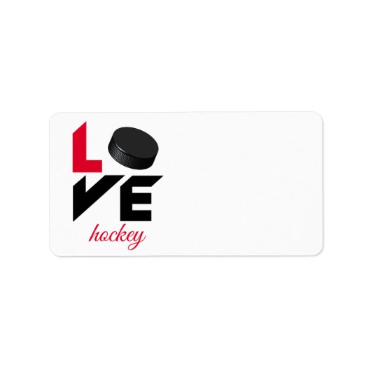Liebe Hockey Adressaufkleber (Vorne)