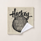 Liebe Hockey Badhandtuch Set (Waschlappen)