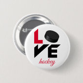 Liebe Hockey Button (Vorne & Hinten)