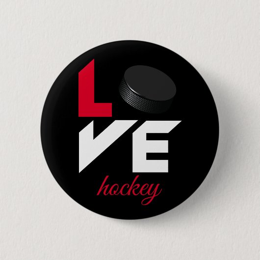 Liebe Hockey Button (Vorderseite)