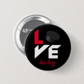 Liebe Hockey Button (Vorne & Hinten)