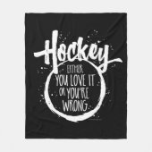 Liebe Hockey Fleece Blanket (Vorderseite)